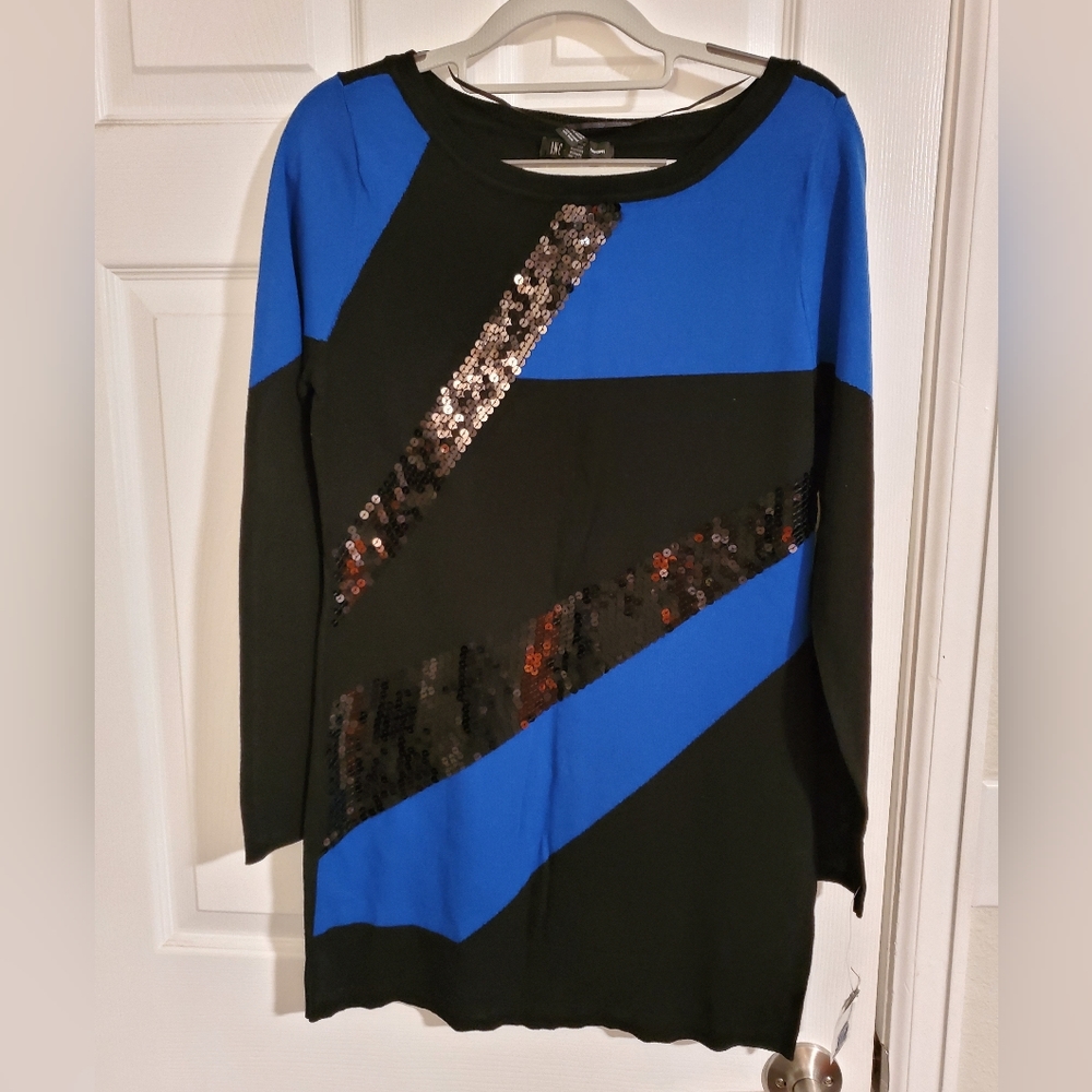 NWOT! INC Sequins Tunic Sweater - Size Large